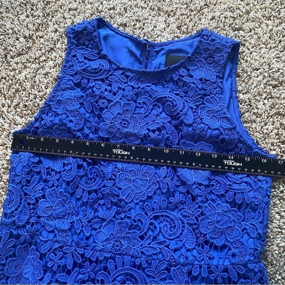 J. Crew Lace Sleeveless Floral Midi Dress Size 10 Cocktail Party Office - Picture 7 of 15